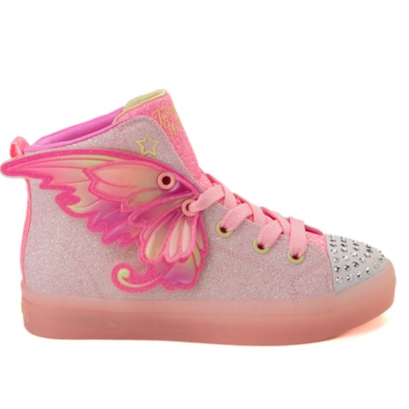 Skechers Twinkle Toes Twi-Lites 2.0 Light-Up Shoes - Pink Butterfly, Size 1. 🩷🦋 - Picture 7 of 8